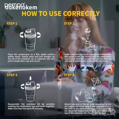 Инхалатор с AIR технология за деца и възрастни, снимка 6 - Друга електроника - 52652196