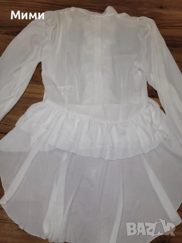 Бяла риза Lucy с удължен гръб, снимка 8 - Ризи - 52670089