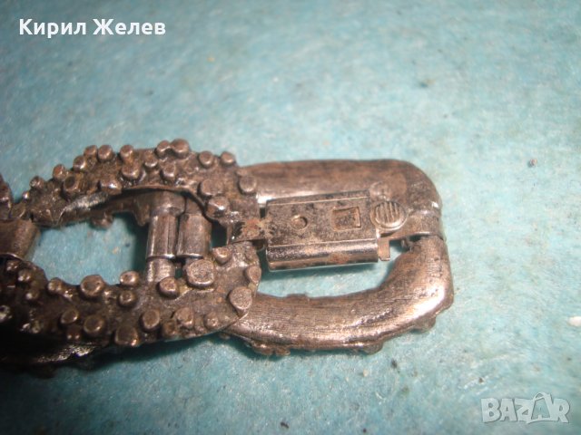 ДЕБЕЛО ПОСРЕБРЕНА ВИНТИДЖ АРТ ГРИВНА от БЛАГОРОДНА НЕРЪЖДАЕМА СТОМАНА ХУДОЖЕСТВЕНА ИЗРАБОТКА 27428, снимка 5 - Антикварни и старинни предмети - 35100966