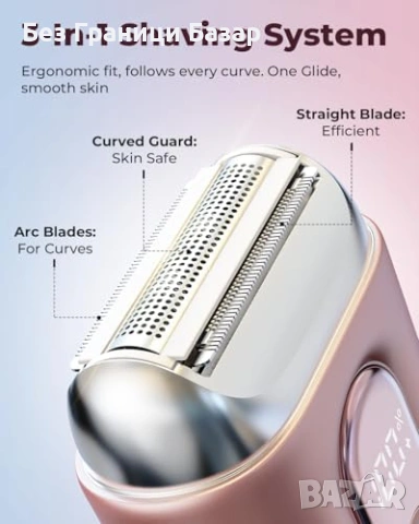 Нова Електрическа дамска самобръсначка за бикини лице крака USB-C бръснене жени, снимка 3 - Други - 54046037