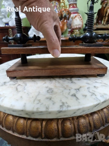 Стара рядка уникална антикварна английска преса за карти , снимка 7 - Антикварни и старинни предмети - 51315275