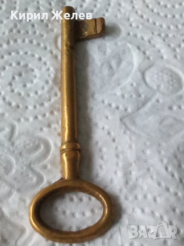 Стар рядък бронзов ключ 52527, снимка 2 - Антикварни и старинни предмети - 52580490