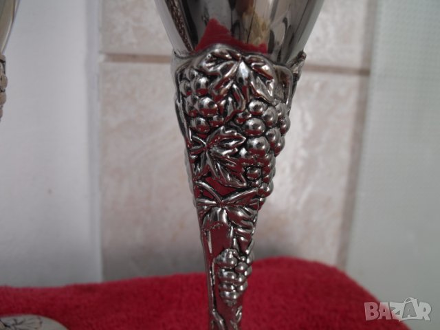 Посребрени чаши за вино, снимка 5 - Други ценни предмети - 37402405