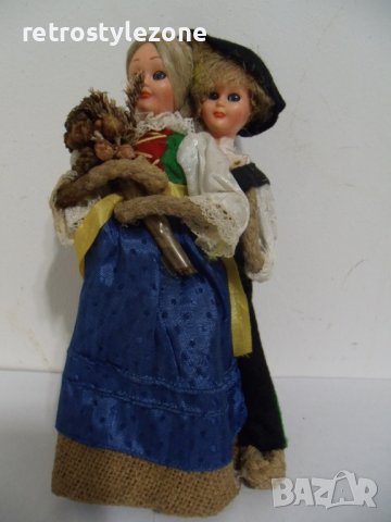 № 6833 стара кукла   - височина 19 см   - синтетика , текстил 