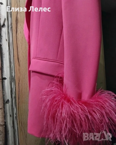 Zara сако със щраусови пера размер S, снимка 2 - Сака - 54317533