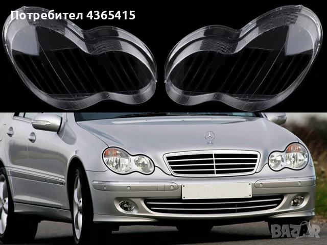 Стъкла за фарове на Mercedes C-Class W203 Facelift (2004-2007)