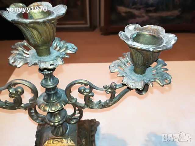 СВЕЩНИК В ЦВЯТ СТАРО ЗЛАТО-ВНОС ГЕРМАНИЯ 2205221007, снимка 12 - Антикварни и старинни предмети - 36837254
