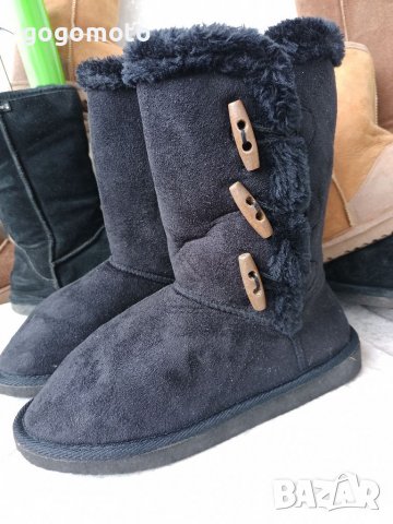 НОВИ Ботуши реплика на UGG®, топли дамски черни боти, апрески, N- 38 - 39, снимка 17 - Дамски апрески - 39304054