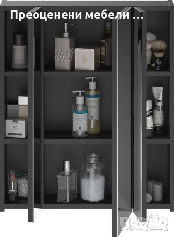 Горен шкаф с огледала Malmo внос от Германия, снимка 5 - Шкафове - 53153338