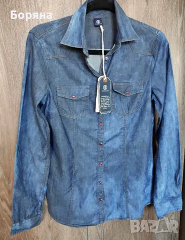 НАМАЛЕНА - Bogner Jeans нова дънкова риза , снимка 10 - Ризи - 41104394
