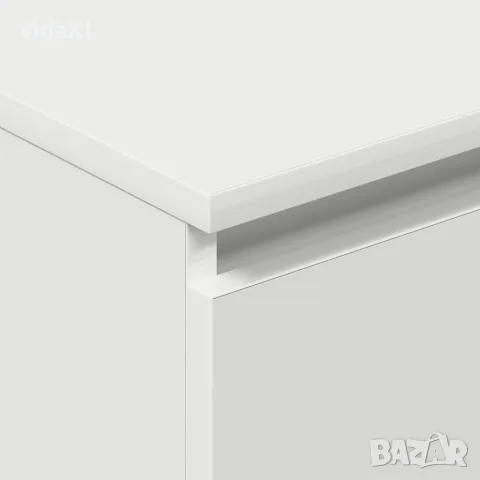 vidaXL Сайдборд, бял, 60x35x98,5 см, инженерно дърво, снимка 10 - Бюфети - 56147692