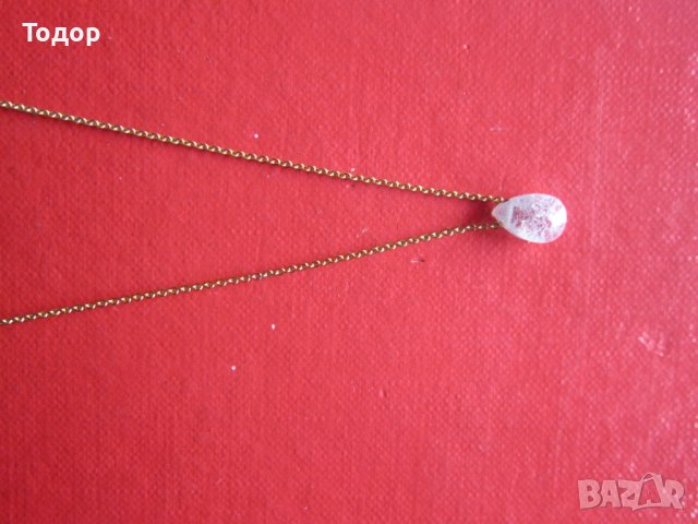 Невероятно позлатено колие с камък 2, снимка 2 - Колиета, медальони, синджири - 37012520