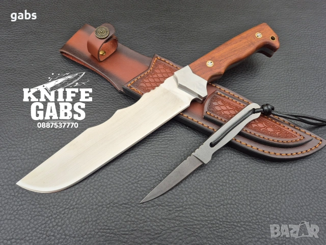 Уникален комплект от два ножа-масивен и компактен в една кания,LN437