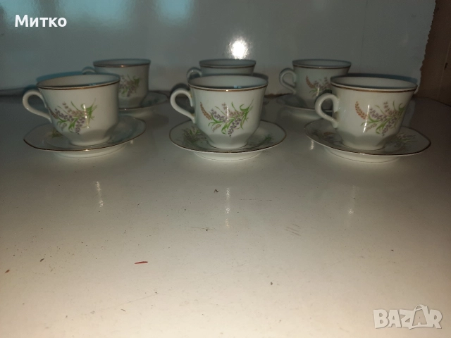 Ретро Български порцеланов сервиз за кафе