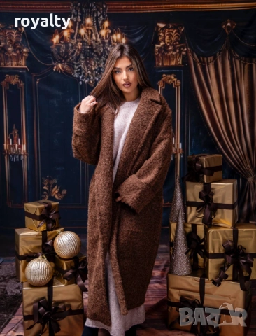 Кафяво Дамско Палто , снимка 3 - Палта, манта - 52884623