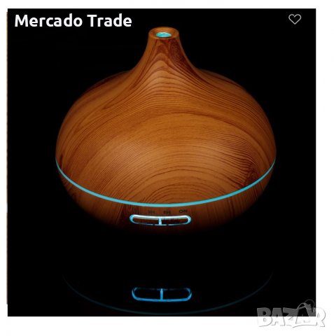 Дифузер Mercado Trade, Ароматерапия, LED светлина, 500 мл., Кафяв, снимка 4 - Овлажнители и пречистватели за въздух - 38357725