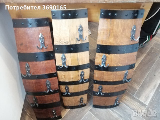 Закачалки изработени от автентични реставрирани бъчви с ръчно ковано желязо , снимка 13 - Декорация за дома - 40221046