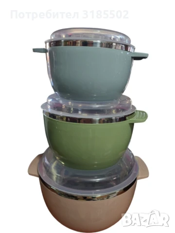 Кутии за съхраняване на храна в комплект от три броя. 2400мл. 1600мл и 800мл, снимка 2 - Кутии за храна - 51392819