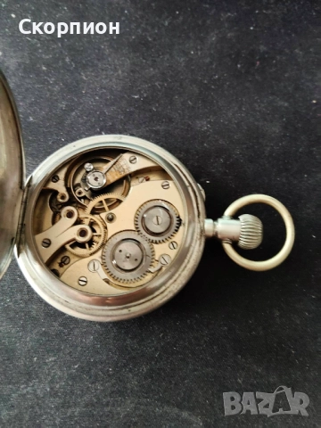 Швейцарски СРЕБЪРЕН джобен часовник 1925г. - ПРОМОЦИЯ, снимка 8 - Джобни - 50823822