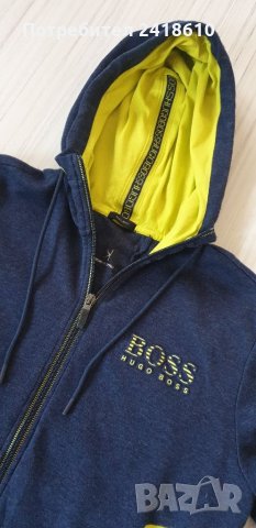 Hugo Boss Saggy Hoodie Full Zip Regular Fit Mens Size S/М ОРИГИНАЛ! Суичер с цял Цип!, снимка 2 - Спортни дрехи, екипи - 31988981
