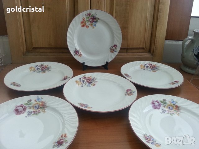 Стар български порцелан чинии плитки, снимка 8 - Антикварни и старинни предмети - 35848994