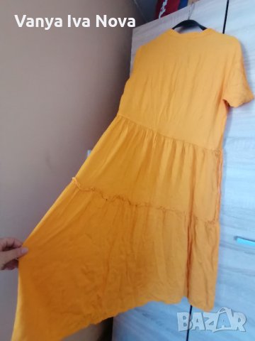 MSCH Copenhagen жълта рокля с харбали , снимка 2 - Рокли - 37998218