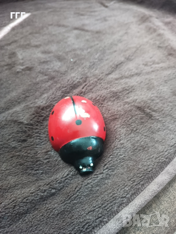 Стара метална играчка калинка, снимка 3 - Антикварни и старинни предмети - 44583051