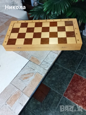 Шах табла48/48 с дърв. фигури пулове,куфар за пикник , снимка 5 - Шах и табла - 47672764