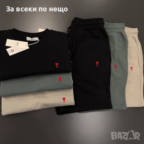 Ami Мъжки Летен Екип Тениска И Къси Панталонки👕🩳Мъжки Къс Комплект Код Mens P.255, снимка 2 - Спортни дрехи, екипи - 53922685