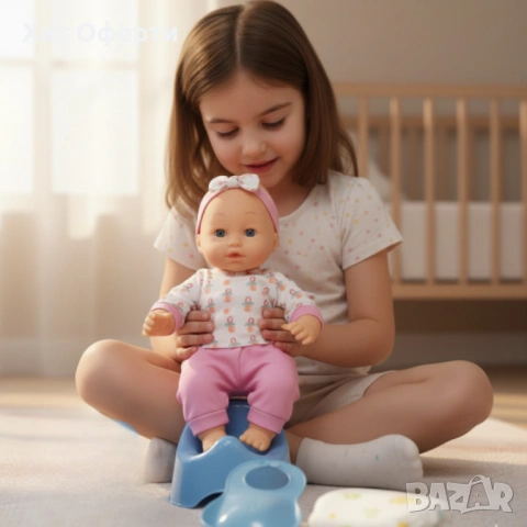 Пишкаща кукла с музикални ефекти и аксесоари, снимка 2 - Кукли - 53151089