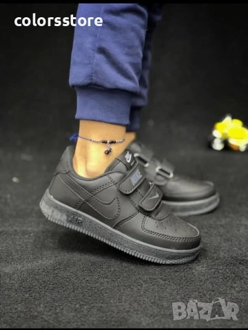 Детски черни маратонки Nike с лепенки/BR159p