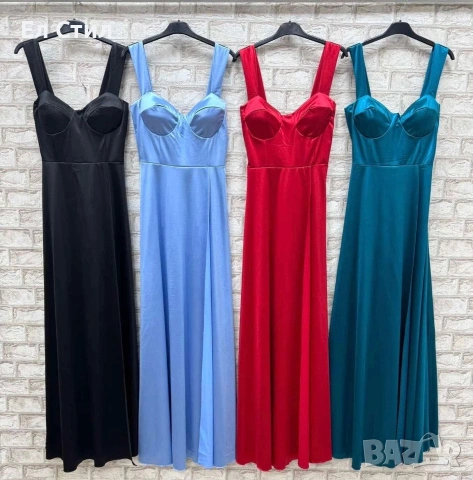 ⚜️Дълга сатенена рокля.40 евро.С и М.