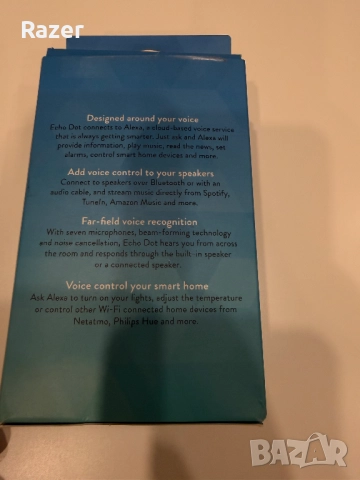 Преносима смарт тонколона Amazon Echo Dot 2, гласов асистент!, снимка 2 - Тонколони - 52877268