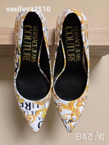 Versace Jeans Couture оригинални нови дамски обувки на ток , снимка 15 - Дамски обувки на ток - 53892519