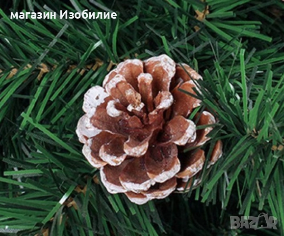 Комплект от 6 или 12 броя коледни шишарки, снимка 4 - Декорация за дома - 52294009