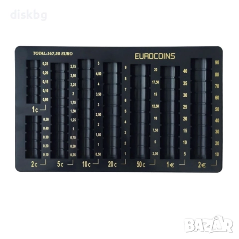 Монетник 2€, 1€, 50с, 20с,… Нов евро монетарник, Поставка за монети