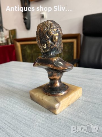 Гръцка скулптура от бронз на Омир. №3815, снимка 5 - Колекции - 40425210