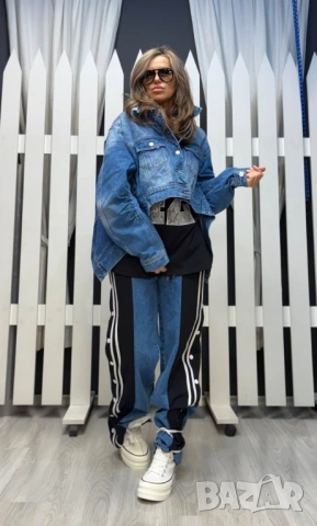 нестандартно дънково яке Радис, снимка 2 - Якета - 53285806