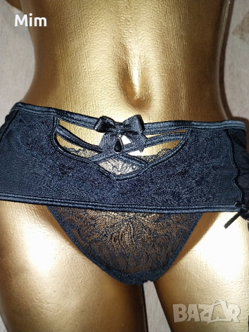 Secret Possessions M Черен колан с жартиери за чорапи, снимка 4 - Бельо - 44707089