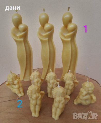 Ръчно изработени свещи от пчелен восък , снимка 2 - Други - 42212739