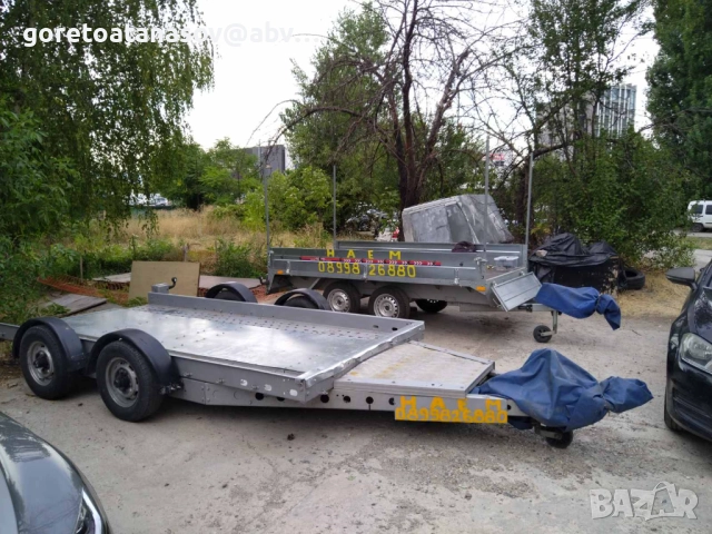 Туристическо ремарке под наем, платформа под наем, бус под наем София, хамали София880