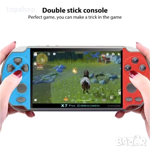 2025 Обновена X7 Plus ръчна игрова конзола с 5.1-инчов екран 8G вградена 10 000 игри, класическа ..., снимка 4 - Nintendo конзоли - 51637831