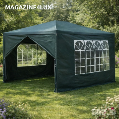 Просторна градинска шатра - стабилна конструкция и водоустойчива рамка.  , снимка 3 - Градински мебели, декорация  - 53885783