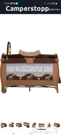 Kinderreisebett, 126/66/82cm, bis 15 kg belastbar, faltbar, снимка 5 - Бебешки легла и матраци - 50960202