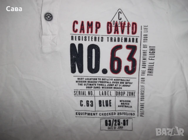 Тениски  CAMP DAVID  мъжки,ХЛ-2ХЛ  /черна,бяла,червена/, снимка 13 - Тениски - 46983321