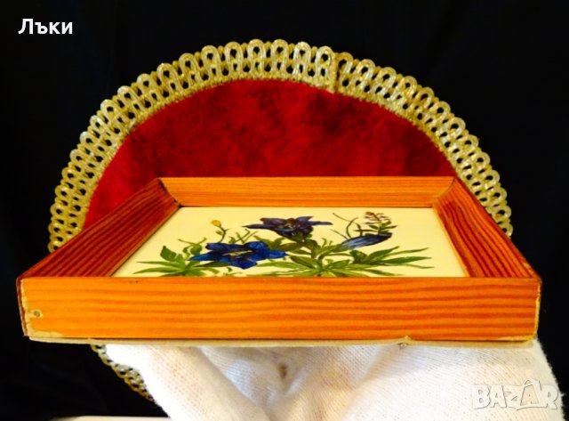 Авторска картина на J.Rieber,баварски порцелан. , снимка 3 - Антикварни и старинни предмети - 34181881