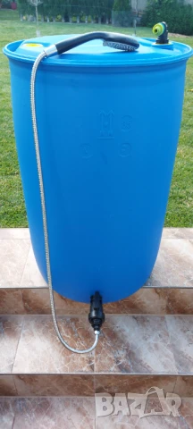 Дебелостенни бидони 2,5мм /220 литр с кран + бърза връзка пригодени за капково напояване и летен душ, снимка 2 - Напояване - 46777490