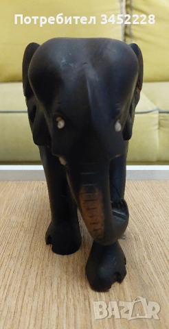 дърворезба масив абанос фигура слон за ценители , снимка 6 - Декорация за дома - 52459023