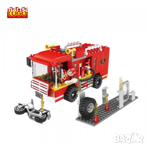 Конструктор Пожарна кола, 184 части Код: 3022-1, снимка 2 - Конструктори - 36398308
