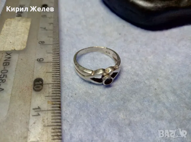 СТАР АНГЛИЙСКИ СРЕБЪРЕН ПРЪСТЕН СРЕБРО 925 с ГНЕЗДО За ВГРАЖДАНЕ на СКЪПОЦЕНЕН КАМЪК 47545, снимка 12 - Пръстени - 49704297